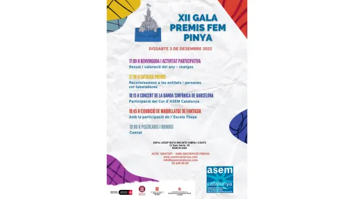 Cartel promocional de la XII Gala de Premios Fem Pinya