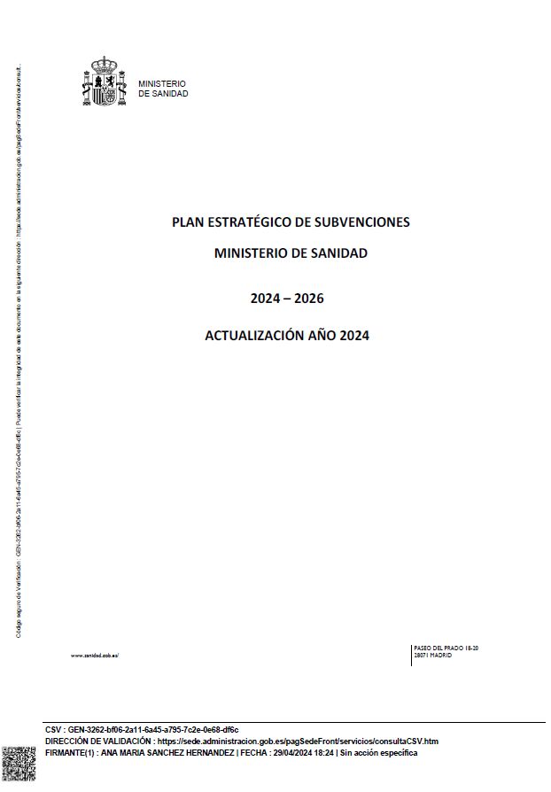 Portada del plan.
