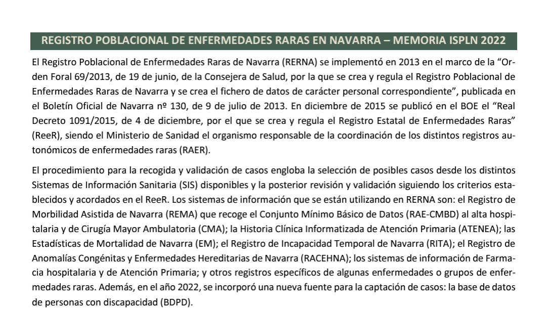 Portada del informe.