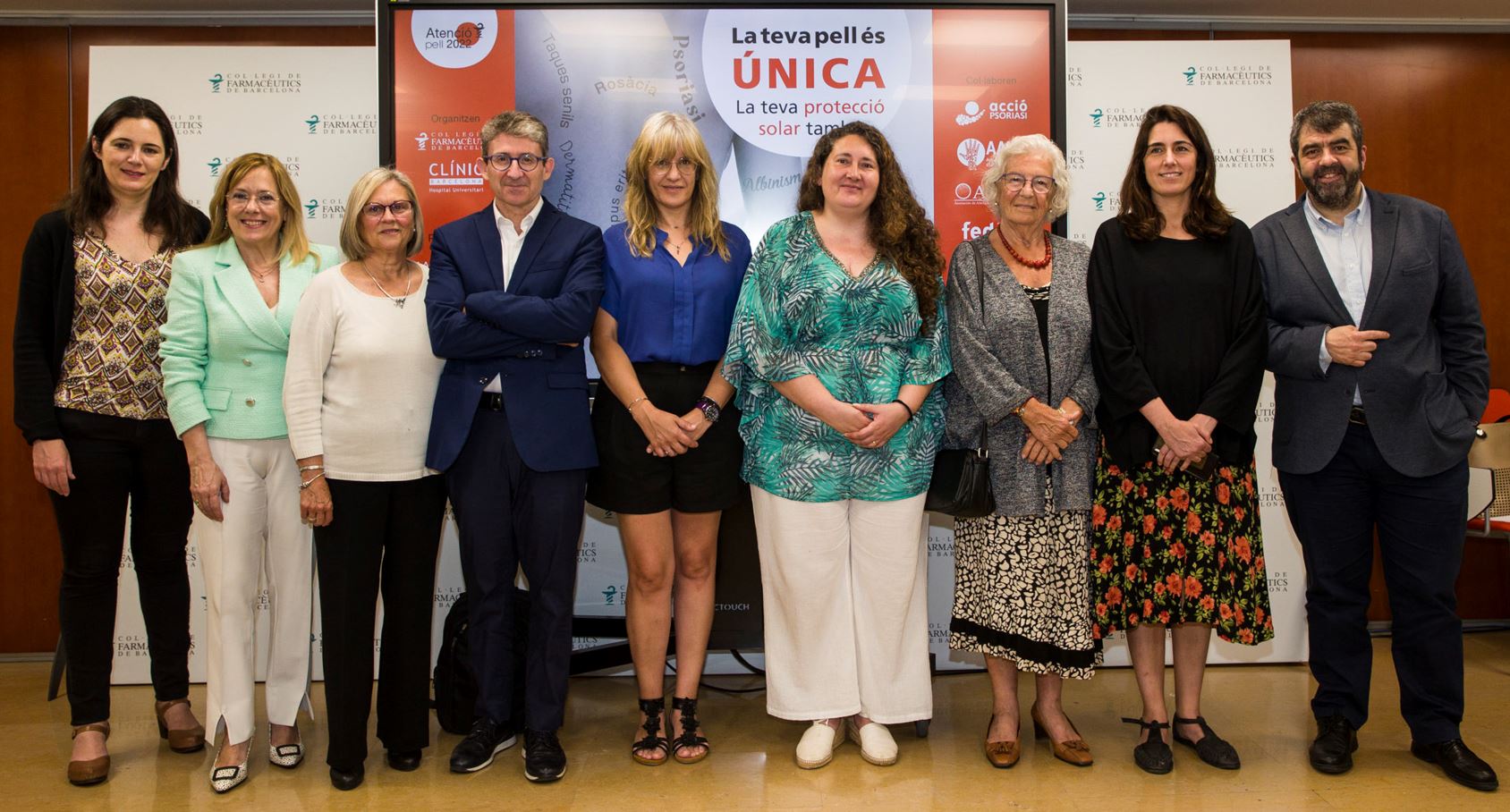 Representantes de las asociaciones de pacientes que participan en la campaña. 