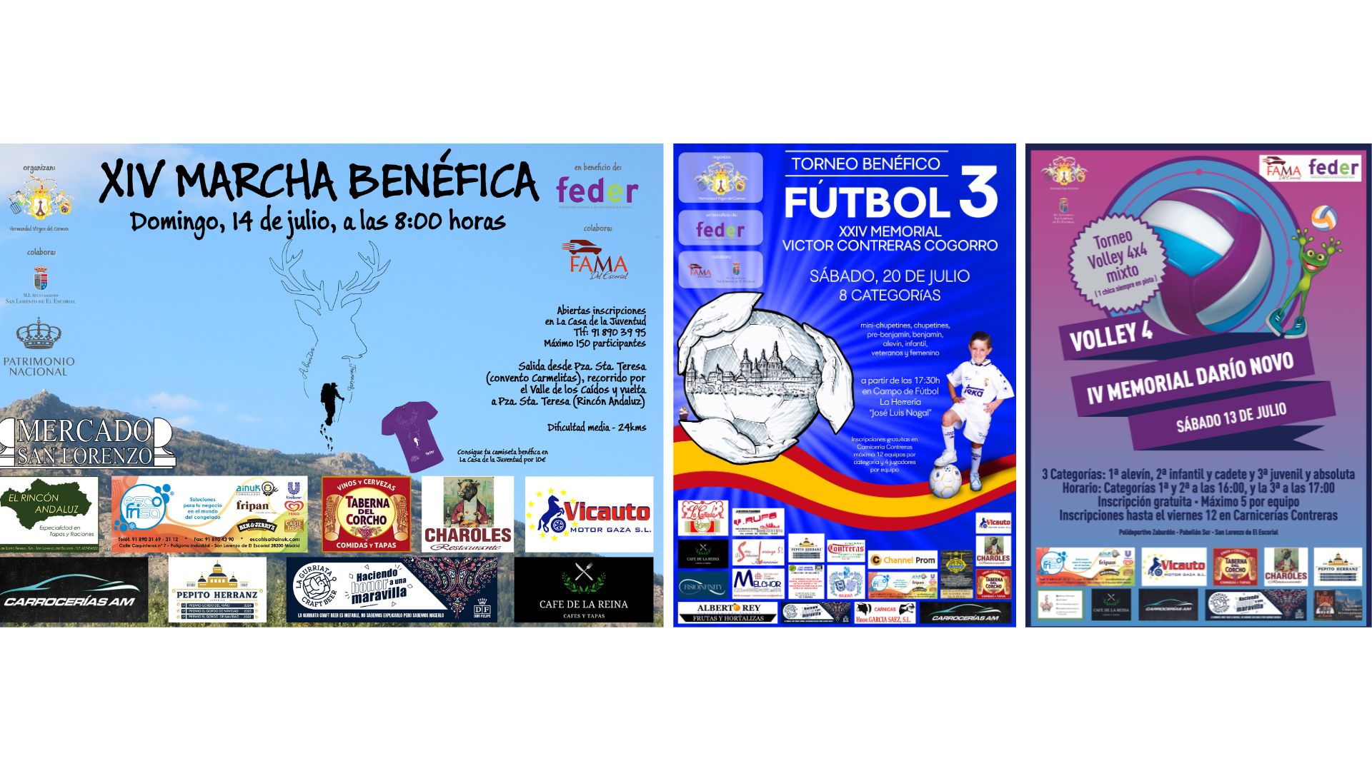 CARTELES SAN LORENZO ESCORIAL TORNEOS