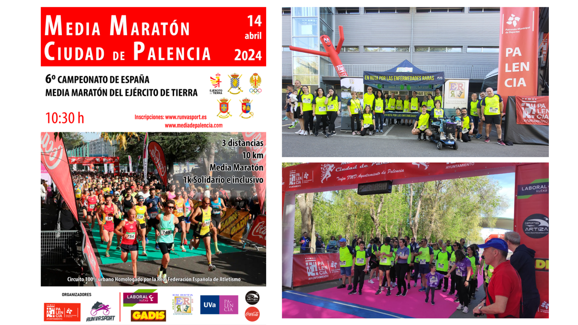 Cartel de difusión y collage de fotos 