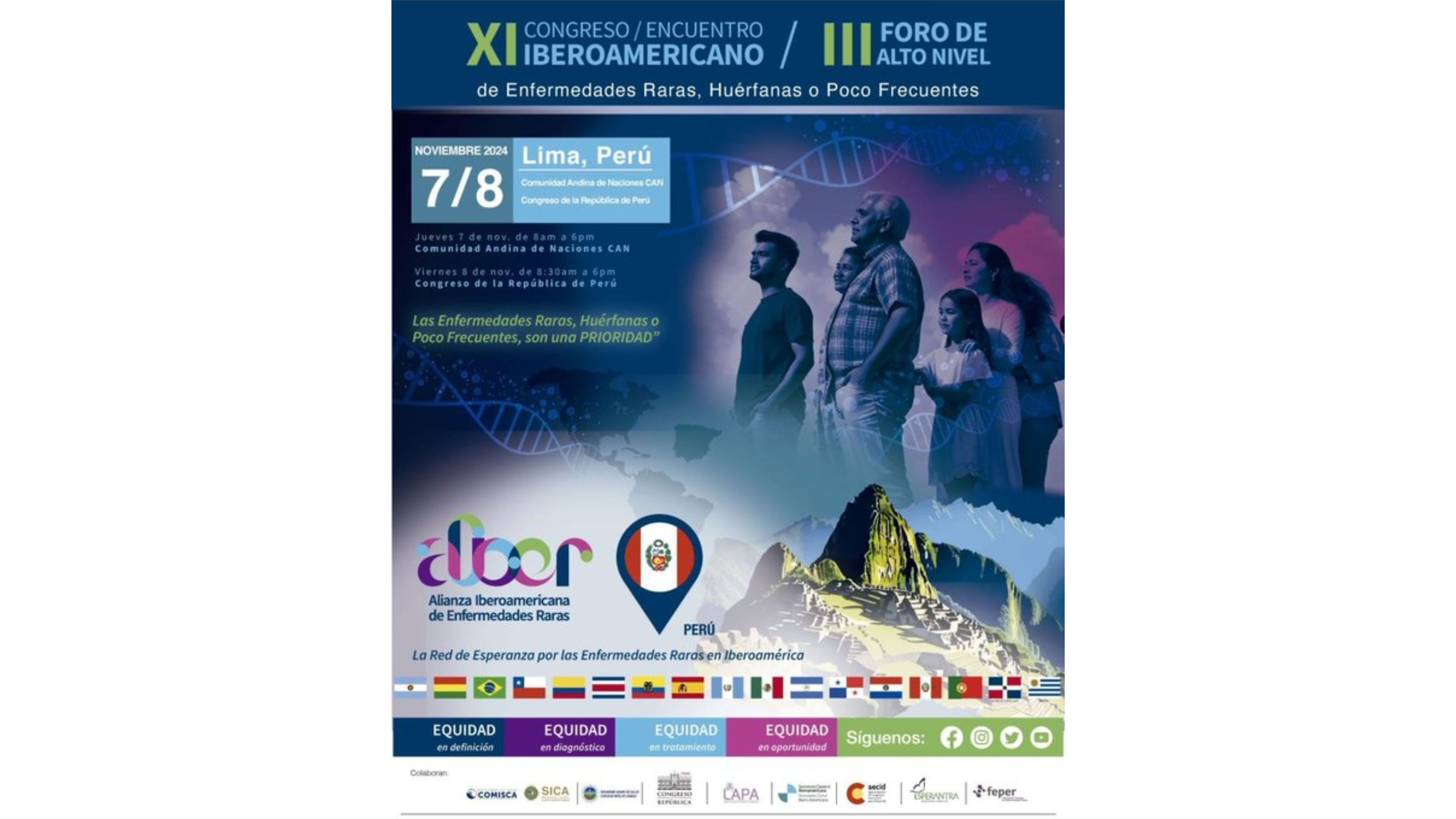 Cartel del  III Foro de Alto Nivel – XI Congreso Iberoamericano de Enfermedades Raras