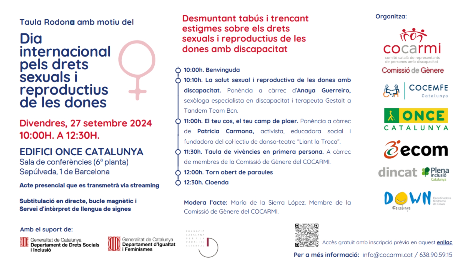 tarjetón informativo