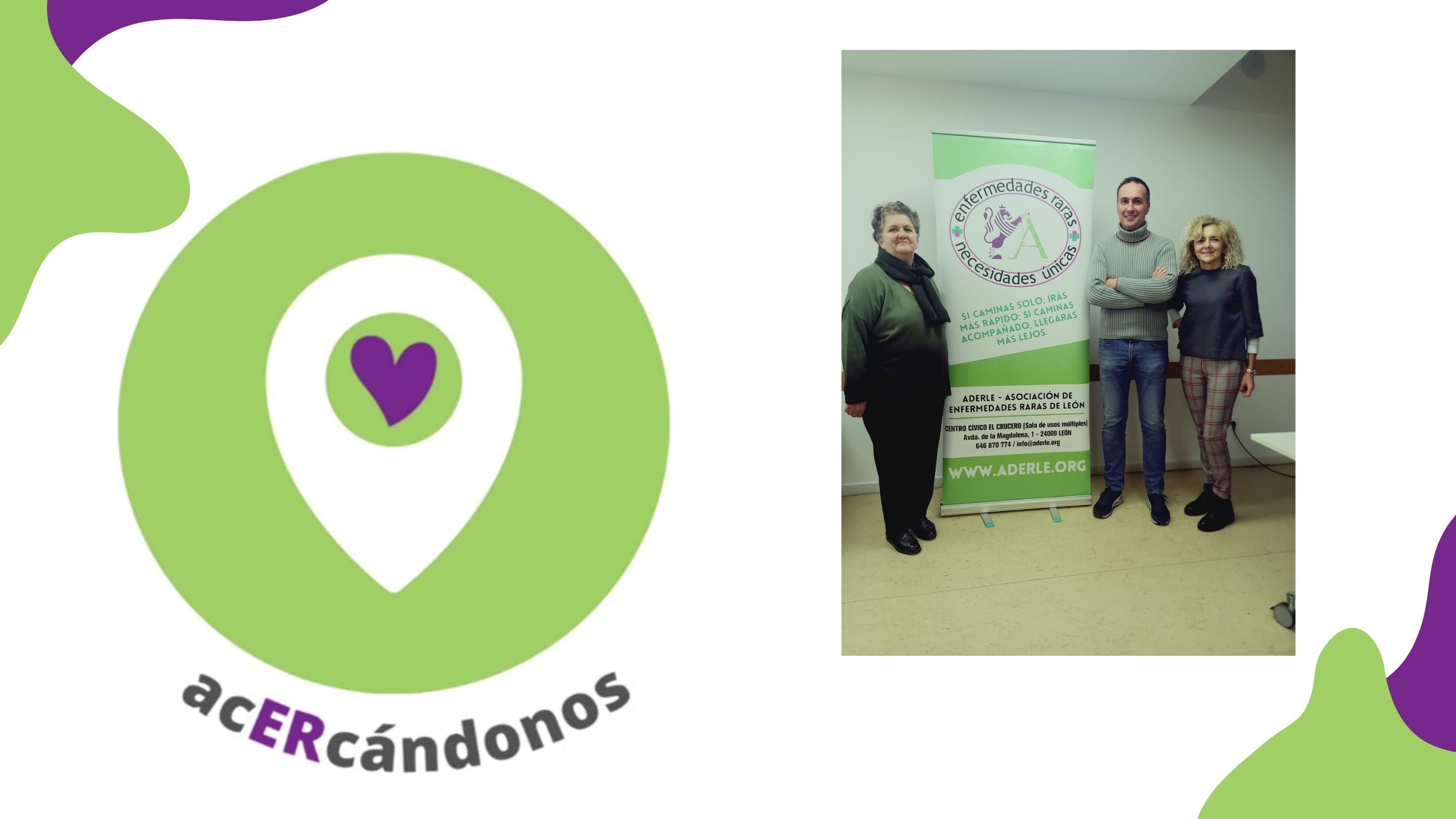 Foto del encuentro con la Asociación de Enfermedades Raras de León (ADERLE)