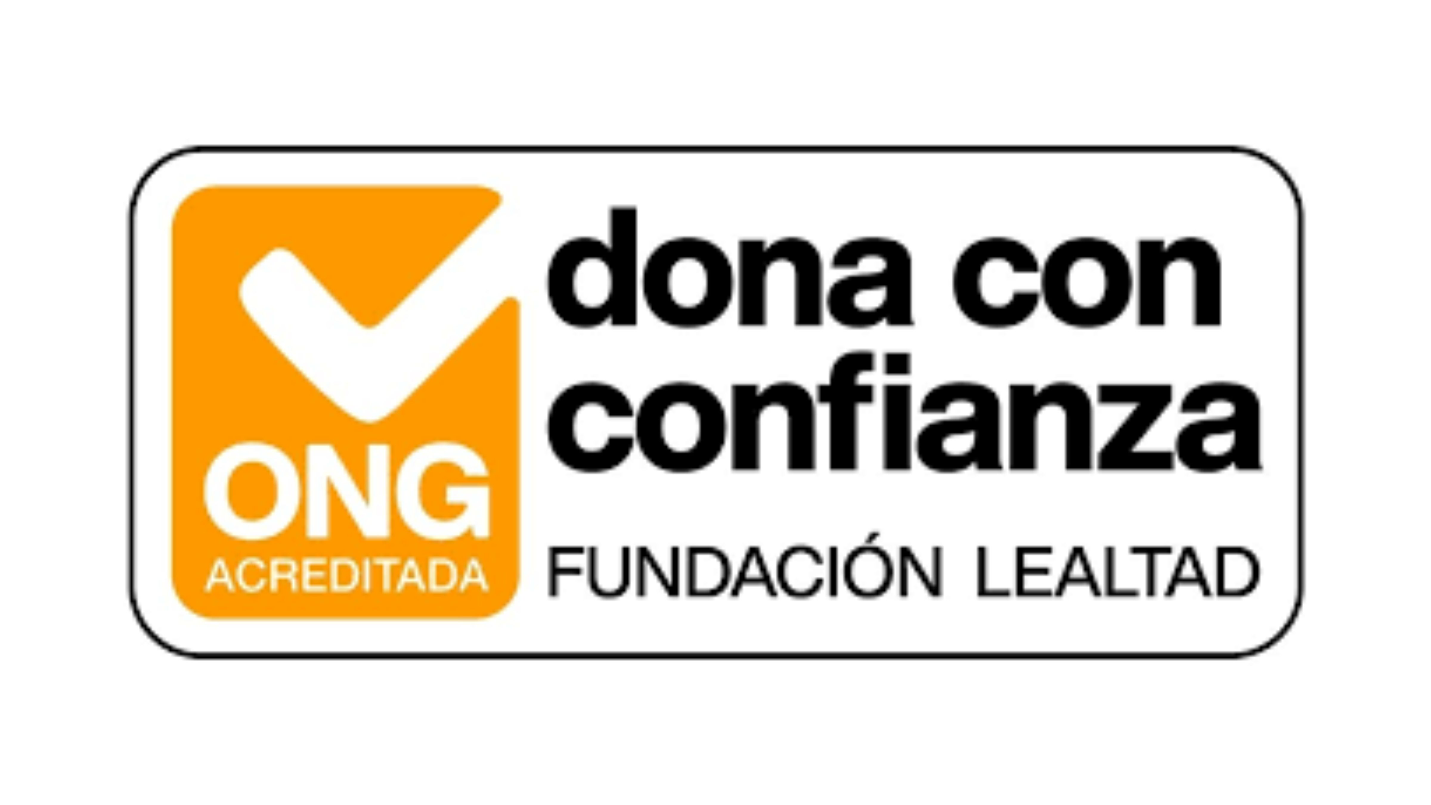 Logo de ONG acreditada por la Fundación Lealtad como 'Dona con confianza'.