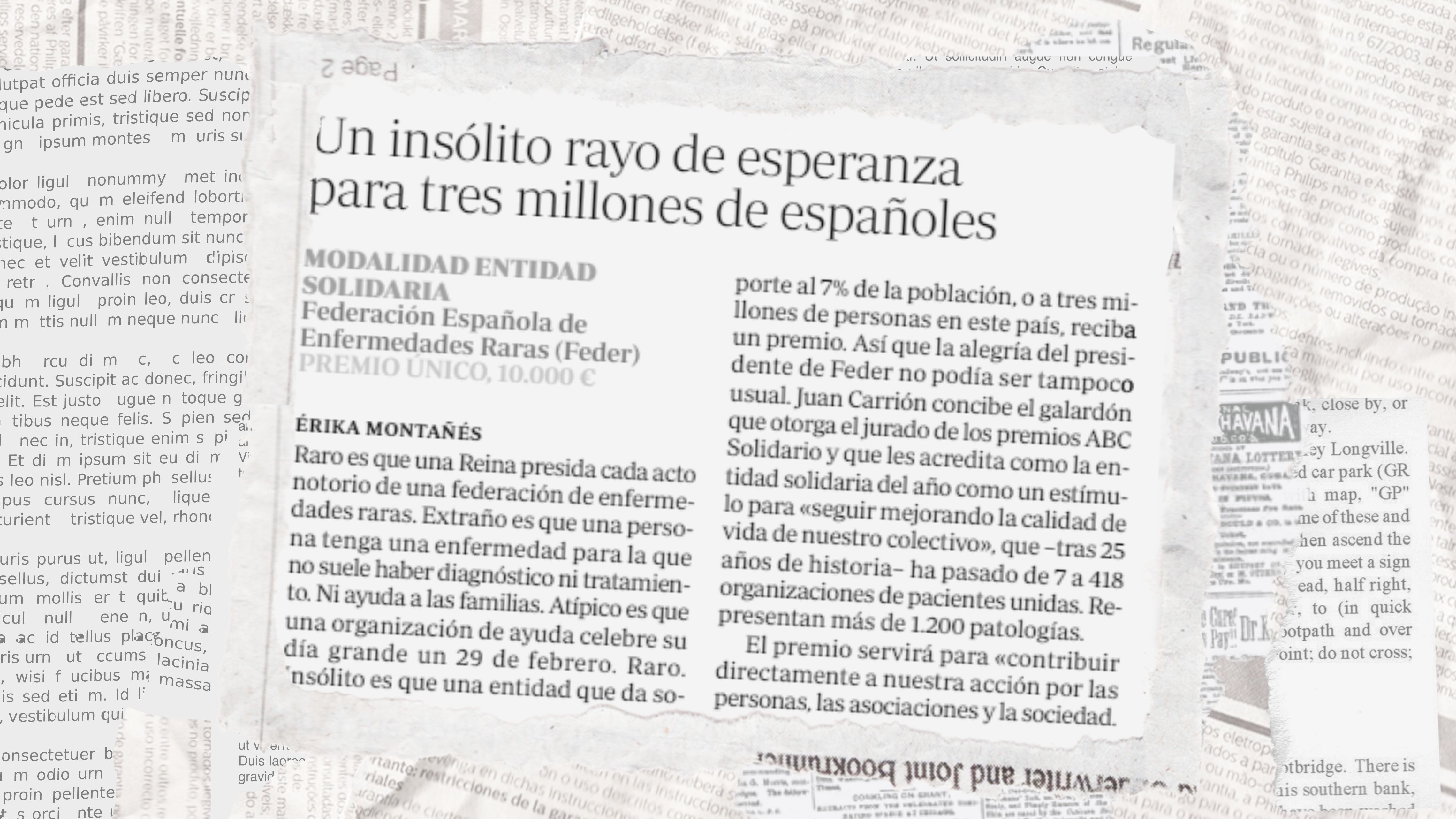 Recorte del impacto en el periódico impreso.