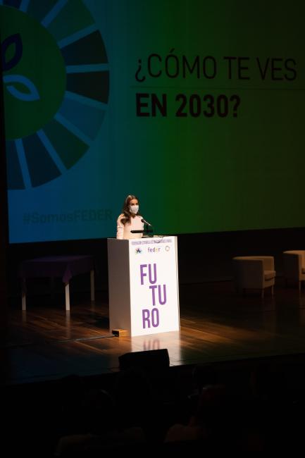 Intervención de Su Majestad la Reina durante el acto.