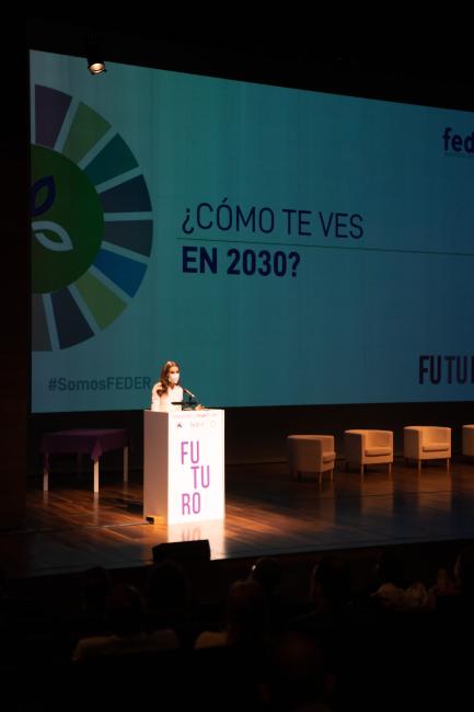 Intervención de Su Majestad la Reina durante el acto.