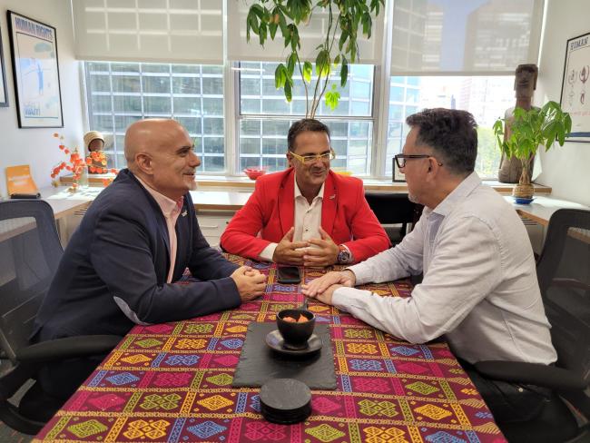 (De izq. a dcha.) David Sánchez, Juan Carrión y Yann Le Cam.