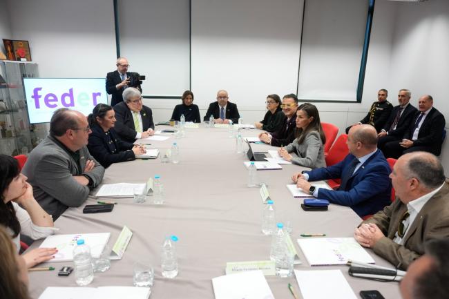 Doña Letizia durante la reunión de trabajo de la Federación Española de Enfermedades Raras