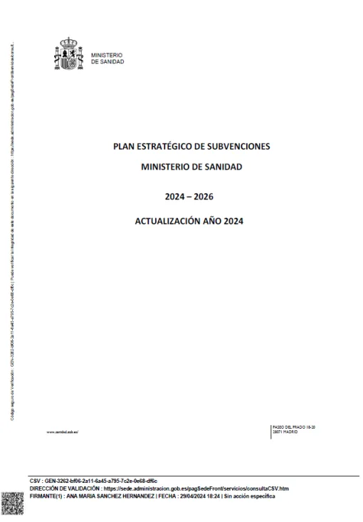 Portada del plan.