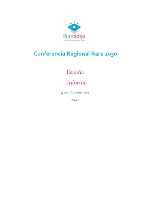 Portada del informe.