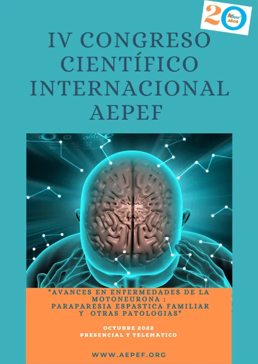 Cartel promocional. Aparece la imagen virtual de un cerebro sobre un fondo azul