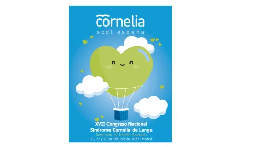 Un corazón verde en un fondo azul con nubes