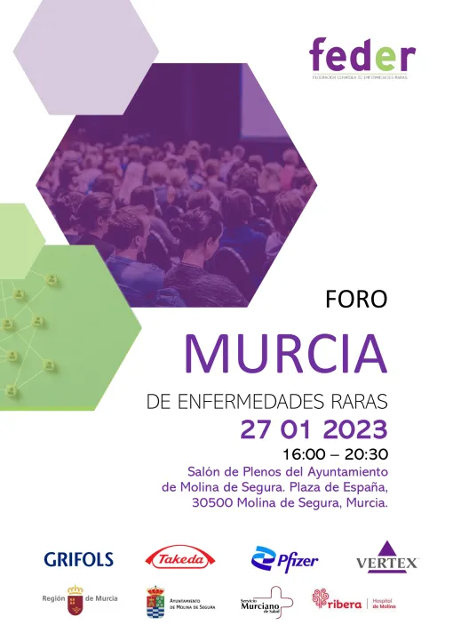 Cartel informativo del Foro de Murcia 2023 FEDER