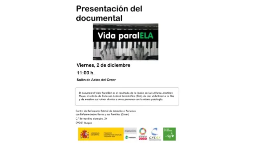 Cartel informativo de la presentación