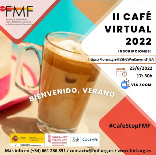 Cartel promocional Café virtual STOP FMF