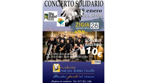 Folleto informativo concierto solidario