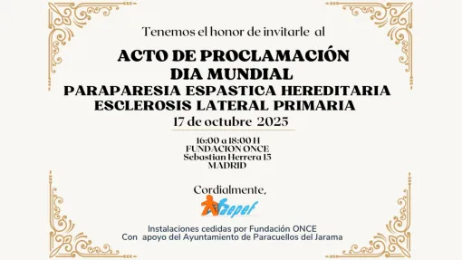 Acto proclamación Día Mundial la Paraparesia Espástica Hereditaria