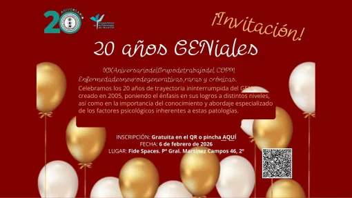 XX Aniversario del Grupo de Enfermedades Neurodegenerativas, Raras y Crónicas del Colegio Oficial de la Psicología de Madrid