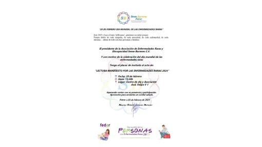 Lectura Manifiesto Día Mundial ER - Comunidad Valenciana