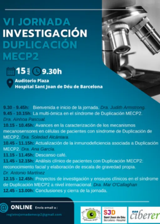 VI Jornada de Investigación del Síndrome Duplicación Mecp2