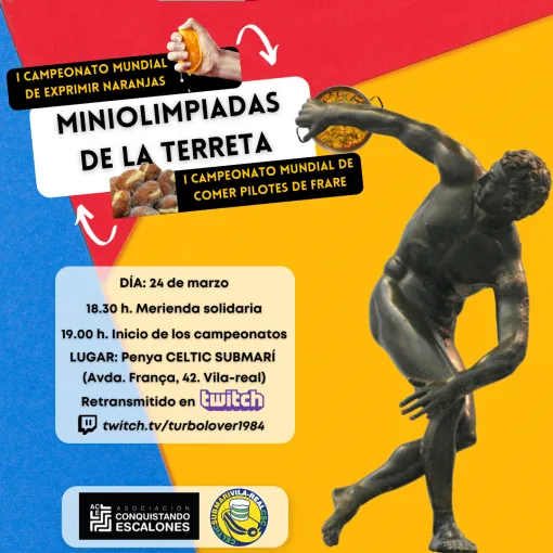 Cartel promocional de miniolimpiadas de la terreta