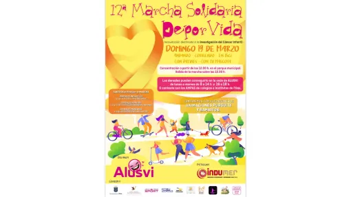 12ª Marcha DEPORVIDA de ALUSVI, cartel informativo