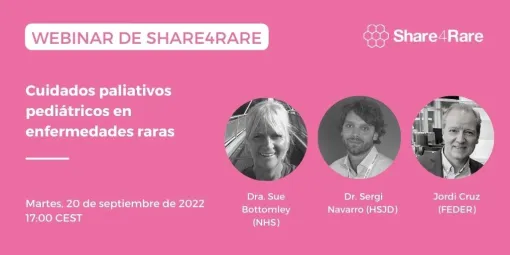 Sobre fondo rosa aparecen en blanco y negro las fotografías de los ponentes