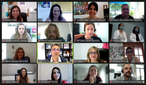 Captura de pantalla durante la reunión.