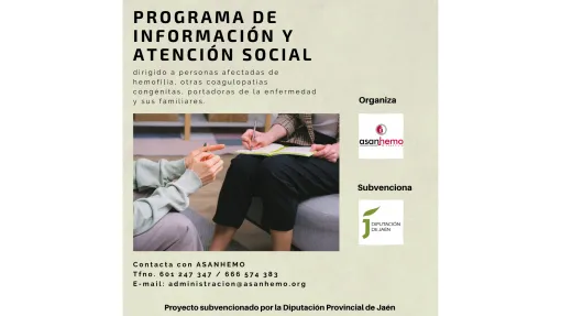Cartel informativo sobre el programa de información y atención social