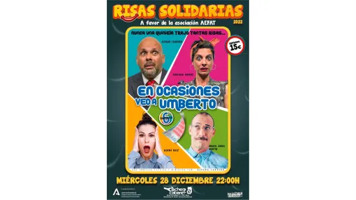 Cartel promocional de la función solidaria de la comedia "En ocasiones veo a Umberto"