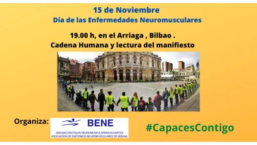 Cartel cadena humana 15N #CapacesContigo