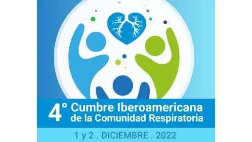 Cartel promocional: 4ª Cumbre Iberoamericana de la Comunidad Respiratoria 1 y 2 de diciembre