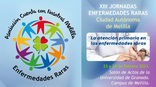 Panfleto informativo sobre  las XIII Jornadas de Enfermedades Raras en Melilla