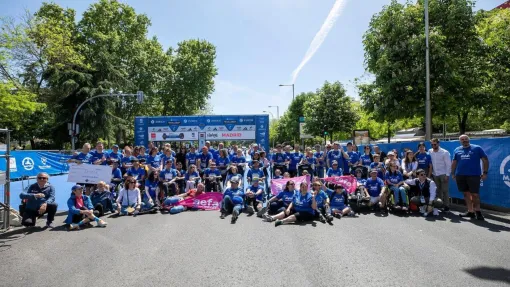 Fotografía grupal en la maratón