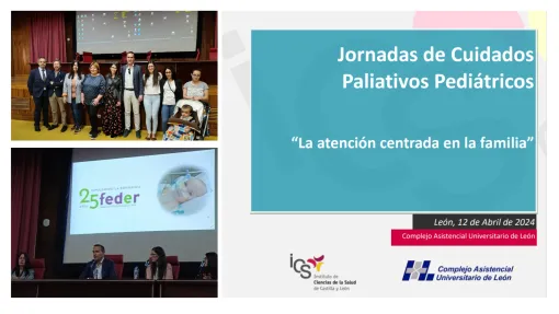 Cartel y fotos de los asistentes a la jornada