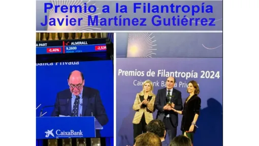 Javier Martínez Gutiérrez ha sido galardonado en la VII edición de los Premios de Filantropía de Caixa Bank Banca Privada