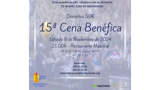 15 Cena Benéfica fundación síndrome 5P