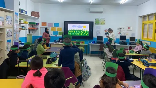 Fotografía de un aula