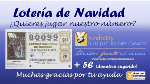  Lotería de Navidad de la Fundación Mari Paz Jiménez Casado