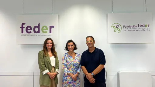 Isabel Motero, Felicitas Colombo y Juan Carrión en la reunión